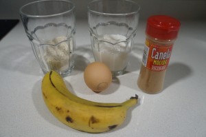 ingredientes para hacer tortitas de plátano