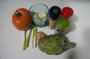 Ingredientes para hacer tomates rellenos de quinoa