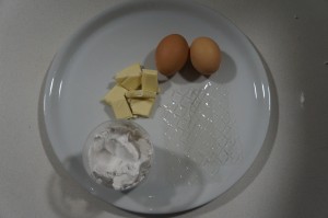 Ingredientes para el mousse de chocolate blanco y coco