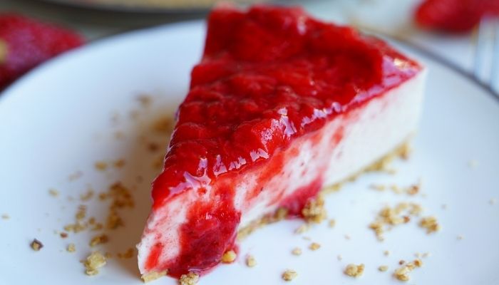 Cheesecake saludable y brutal de fresa