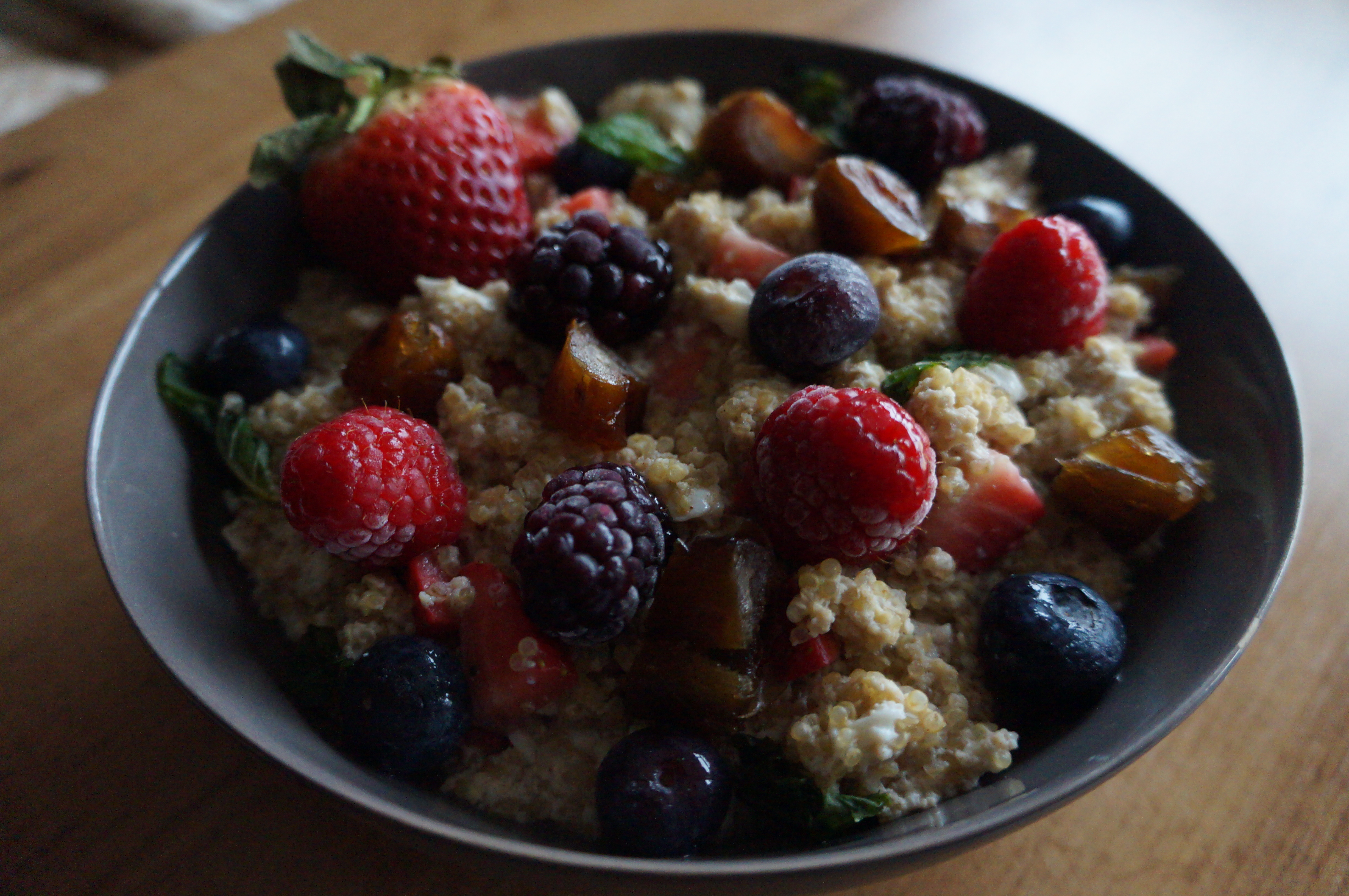 Porridge de quinoa y fresas